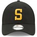 Men's Pittsburgh Steelers New Era Black The League Throwback 9FORTY Adjustable Hat 2800627